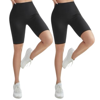 Foto 1 | Set De Dos Short Biker Sh-041 Negro Y Negro Deportivos De Mujer