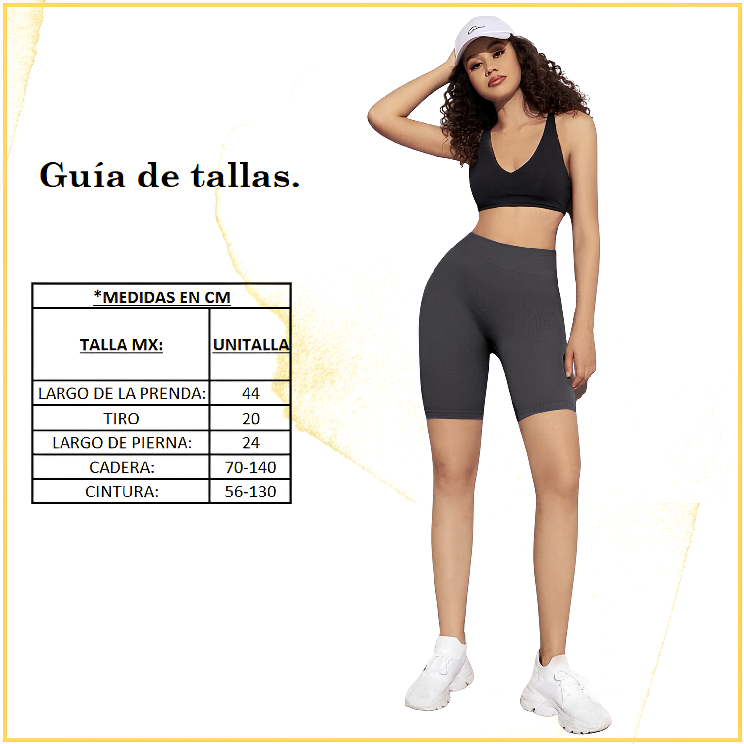 Foto 7 pulgar | Set De Dos Short Biker Sh-041 Negro Y Negro Deportivos De Mujer