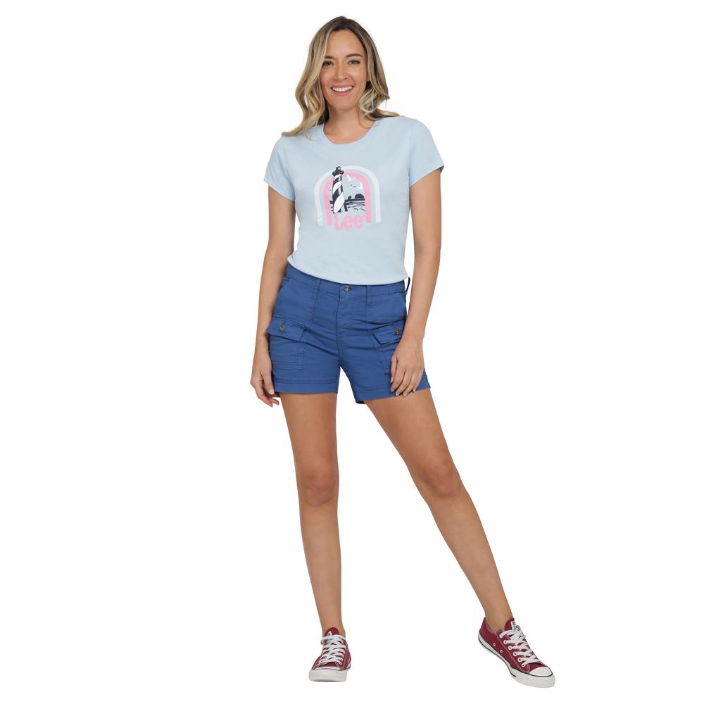 Foto 4 | Short Lee Casual 447 Azul Oscuro para Mujer