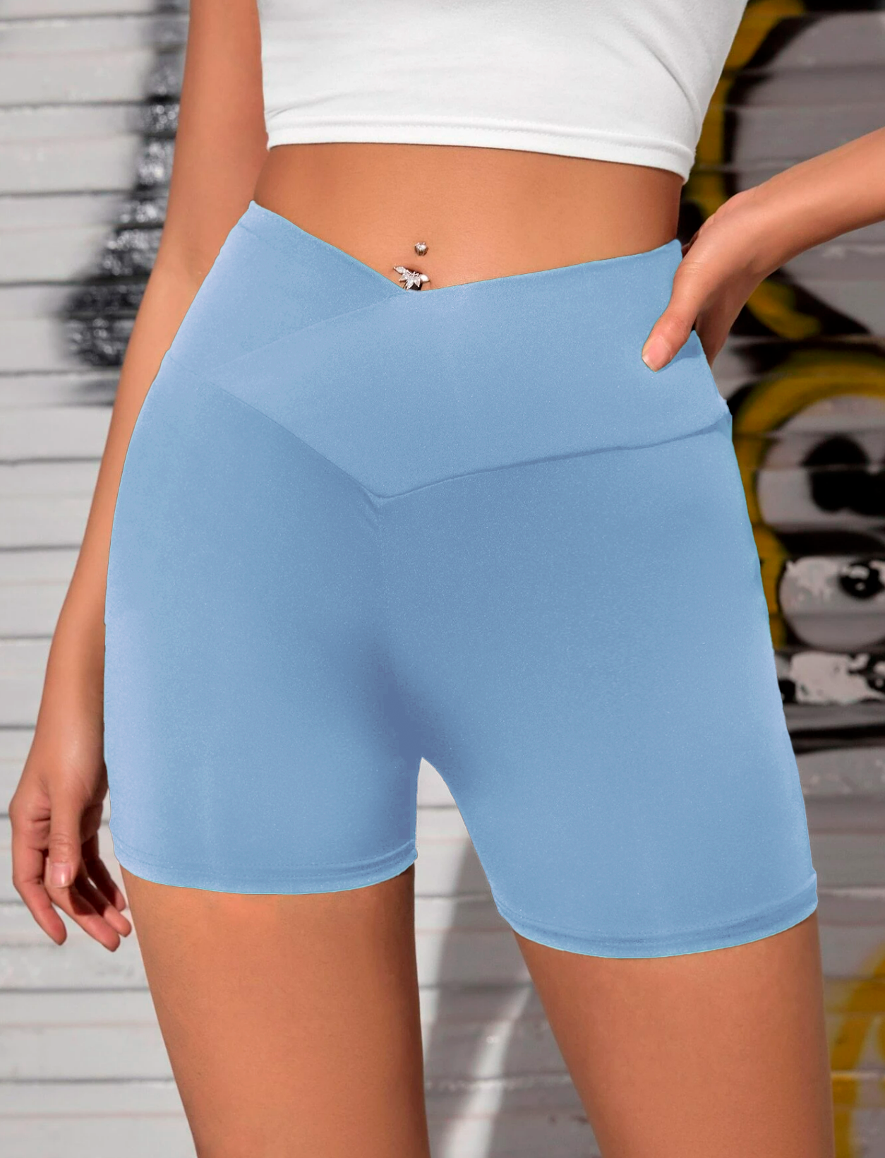 Foto 3 | Short Azul para Mujer