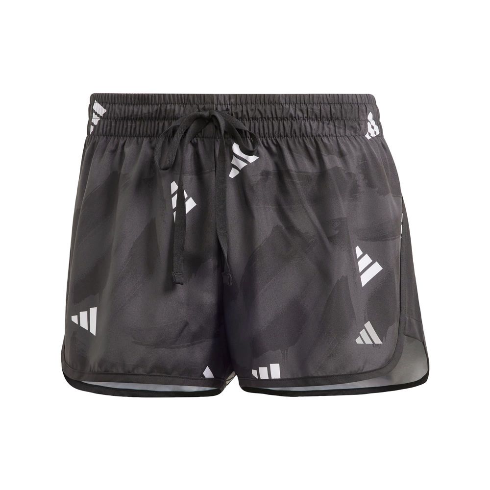Foto 2 pulgar | Shorts Run It Brand Love Adidas Negro Mujer