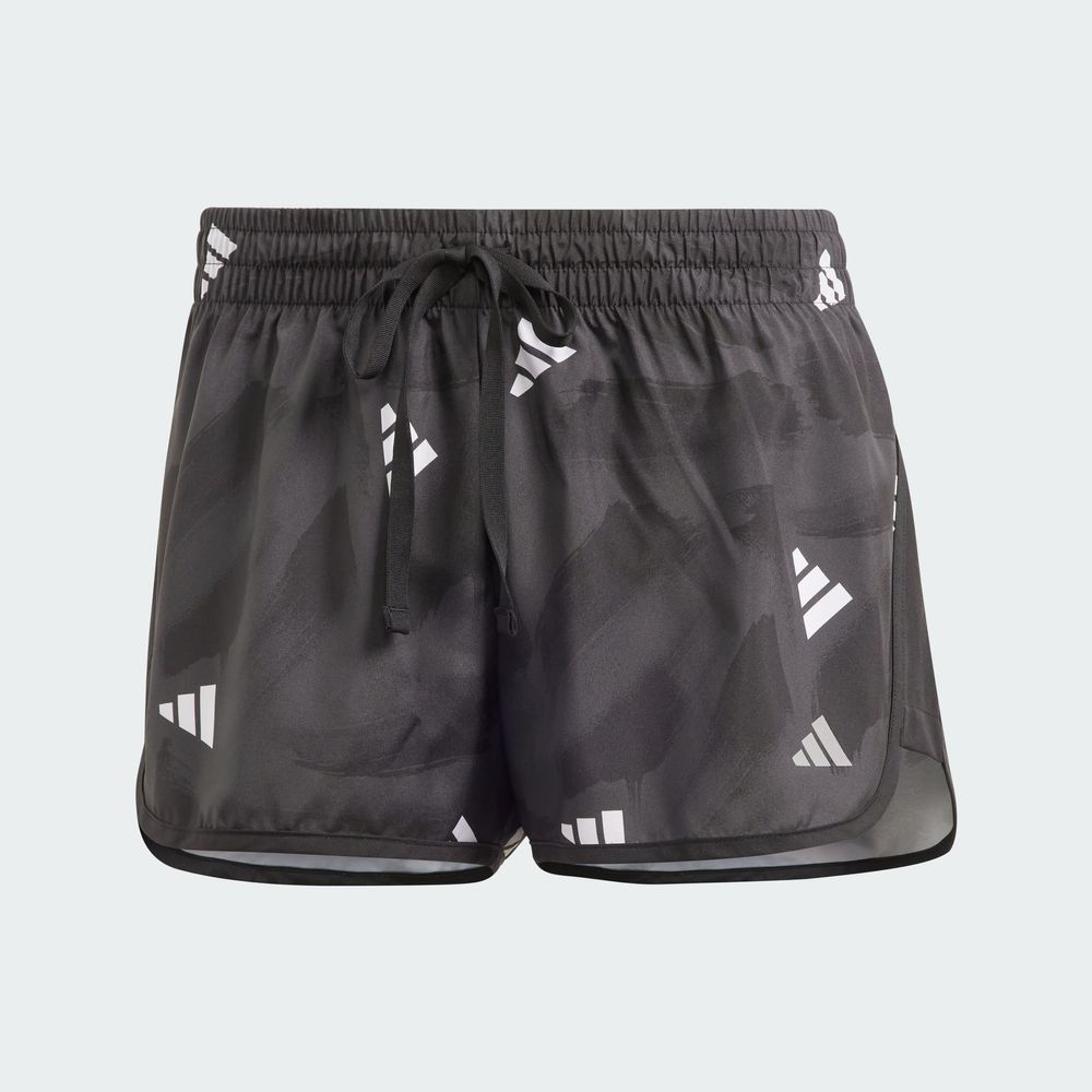 Foto 3 pulgar | Shorts Run It Brand Love Adidas Negro Mujer