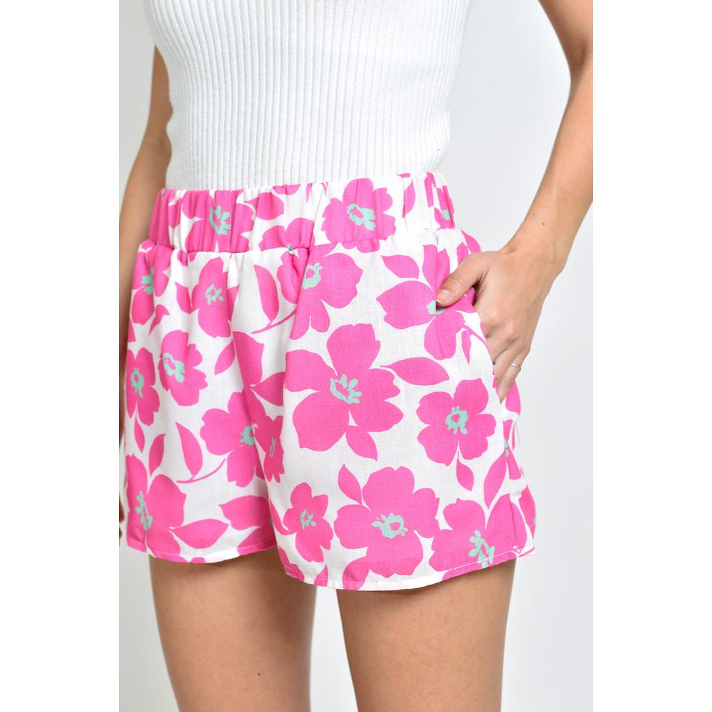 Foto 5 pulgar | Short Estampado de Flores Roman Fashion Rosa