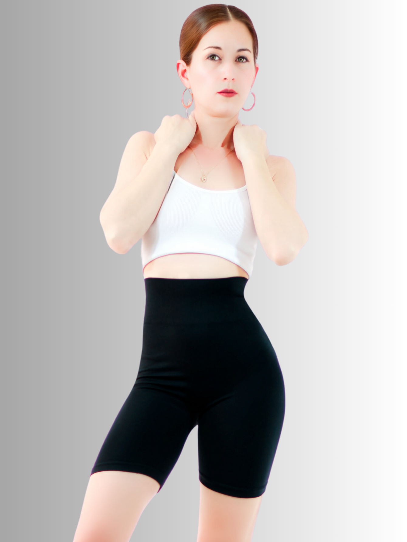 Foto 2 | Kit de Shorts Cortos Texturizados Negro y Rosa 2 Piezas para Mujer