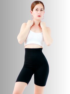 Foto 2 | Kit de Shorts Cortos Texturizados Negro y Rosa 2 Piezas para Mujer