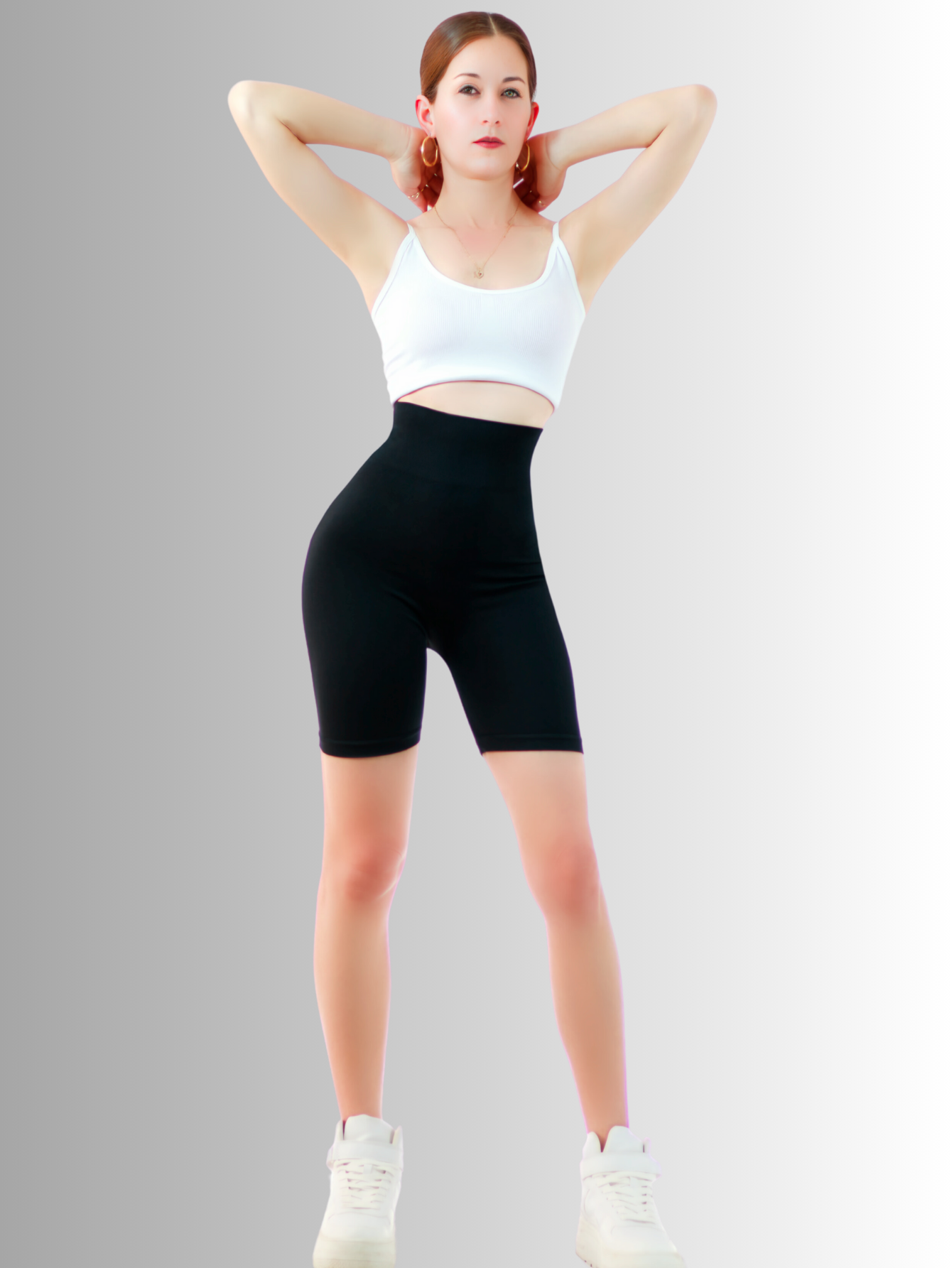 Foto 4 pulgar | Kit de Shorts Cortos Texturizados Negro y Rosa 2 Piezas para Mujer