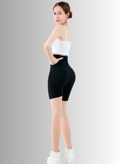Foto 4 | Kit de Shorts Cortos Texturizados Negro y Rosa 2 Piezas para Mujer