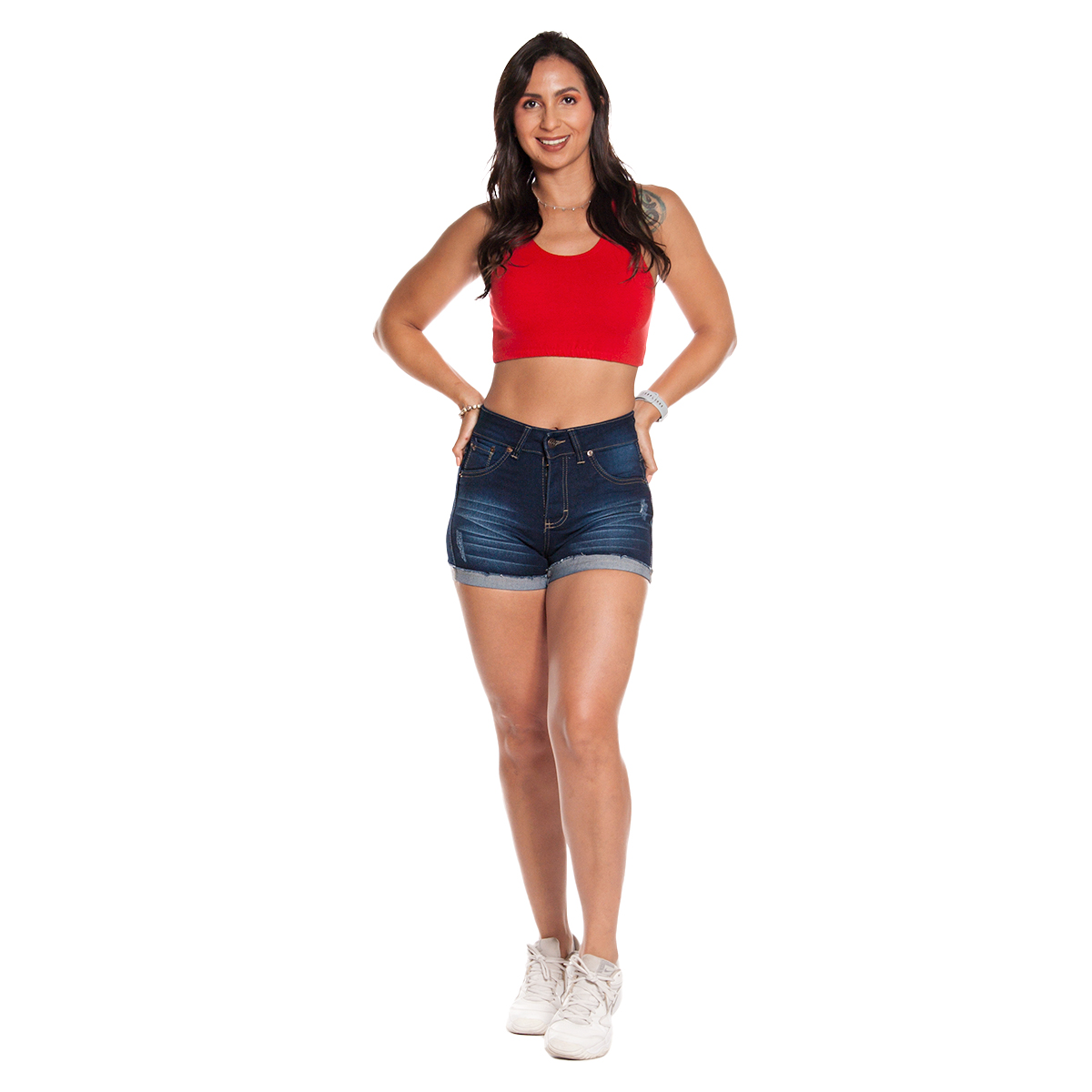 Foto 2 pulgar | Short Dob Mezclilla Stretch Pineda Jeans Stone