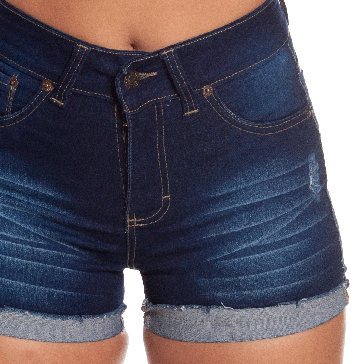 Foto 6 pulgar | Short Dob Mezclilla Stretch Pineda Jeans Stone