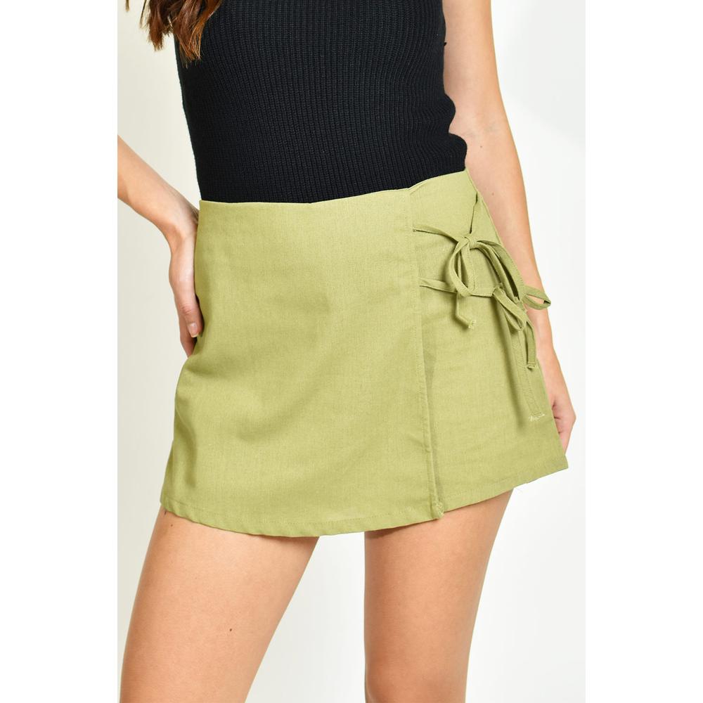 Foto 5 pulgar | Short Falda Roman Fashion Verde para Mujer