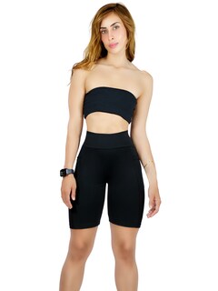 Foto 1 | Short Deportivo Stretch color Negro con Bolsas Laterales