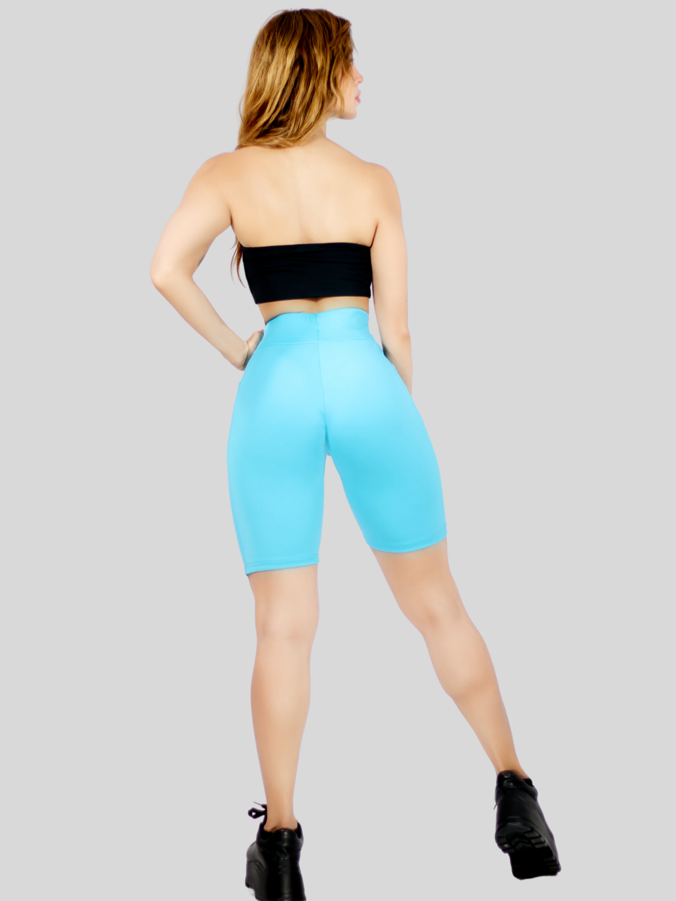 Foto 5 pulgar | Short Deportivo Azul para Mujer