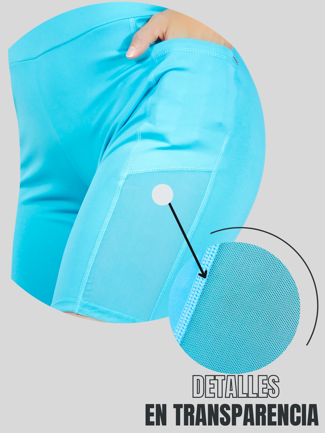 Foto 8 pulgar | Short Deportivo Azul para Mujer