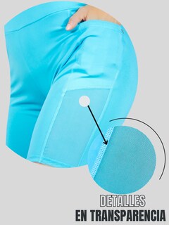 Foto 7 | Short Deportivo Azul para Mujer