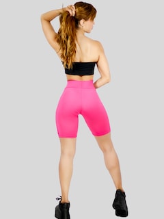 Foto 4 | Short Deportivo Stretch color Fucsia con Bolsas Laterales