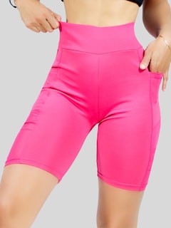 Foto 6 | Short Deportivo Stretch color Fucsia con Bolsas Laterales
