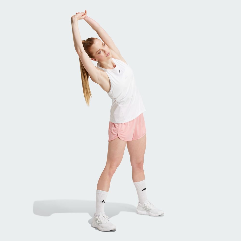 Foto 7 pulgar | Shorts Pacer Essentials Tejidos Corte Alto Adidas Rosa Mujer