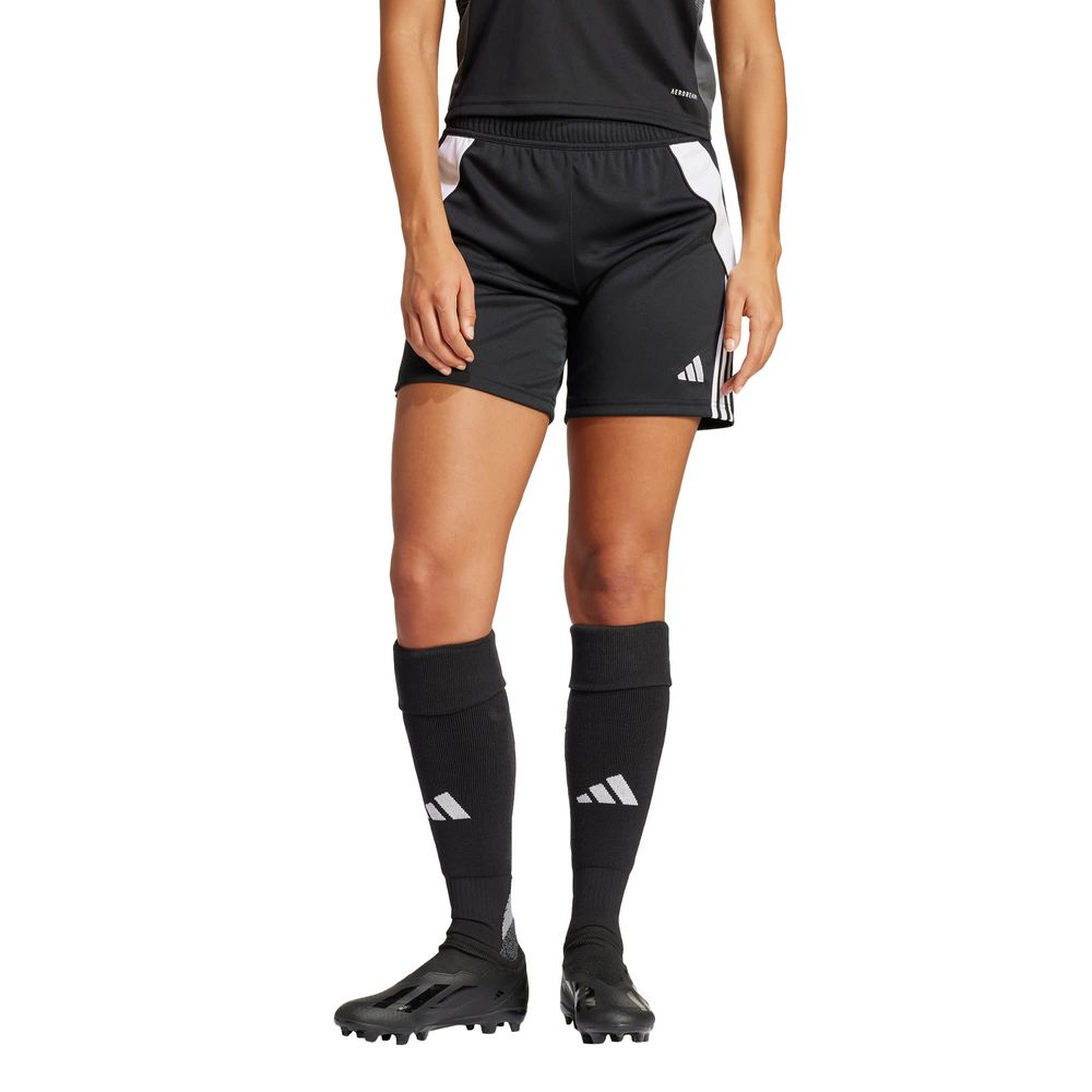 Foto 2 | Shorts Tiro 24 Adidas Negro Mujer