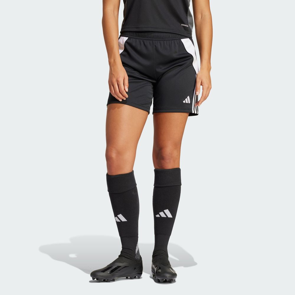 Foto 4 | Shorts Tiro 24 Adidas Negro Mujer