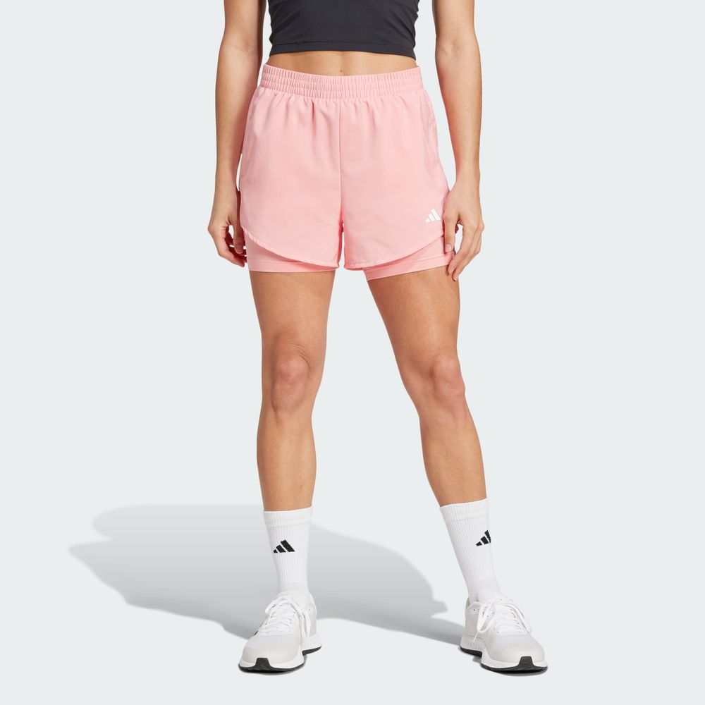 Foto 4 | Shorts Aeroready 2 En 1 Adidas Rosa Mujer