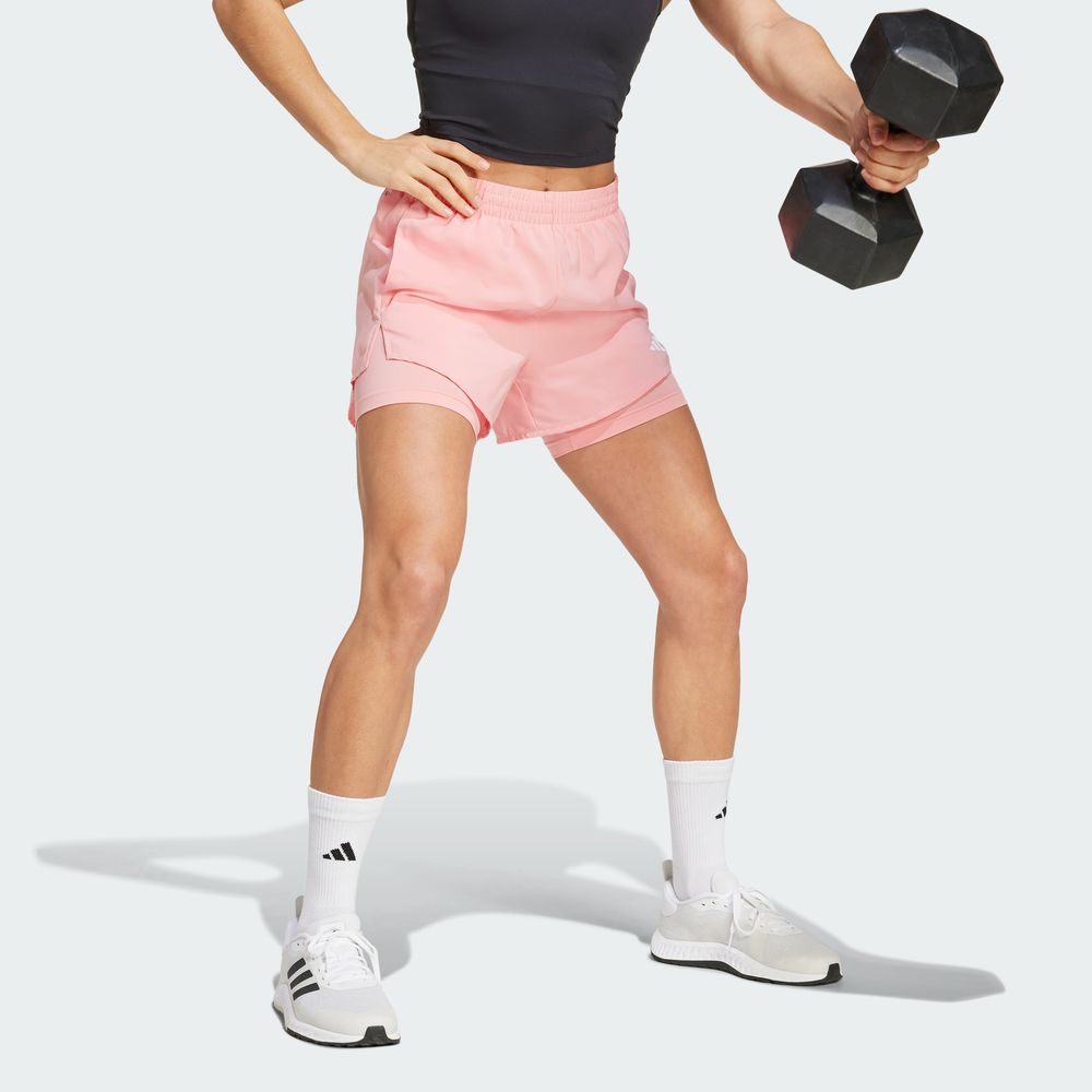 Foto 6 | Shorts Aeroready 2 En 1 Adidas Rosa Mujer