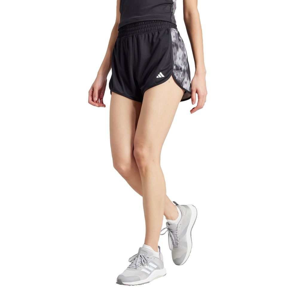 Foto 2 | Shorts Pacer Training Essentials Tejidos Con Estampado De Flores Tie-dye Adidas Negro Mujer
