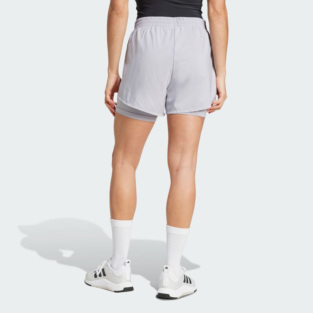 Foto 5 | Shorts Aeroready 2 En 1 Adidas Gris Mujer