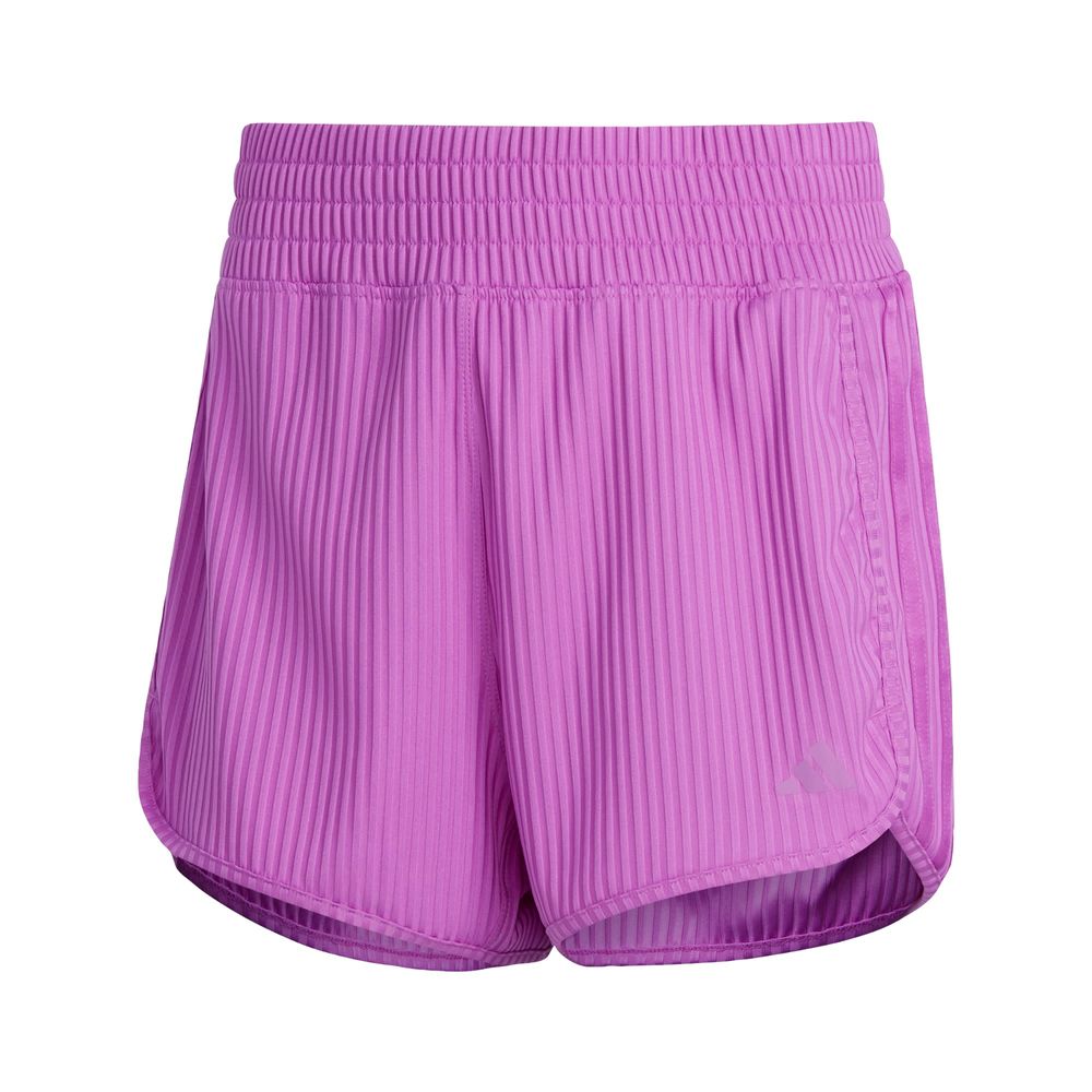 Foto 1 | Shorts Pacer All Gym Seasonal Rib Corte Alto 3 Franjas Adidas Violeta Mujer