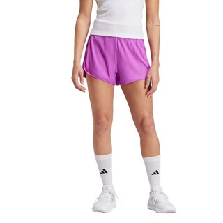 Foto 2 | Shorts Pacer All Gym Seasonal Rib Corte Alto 3 Franjas Adidas Violeta Mujer