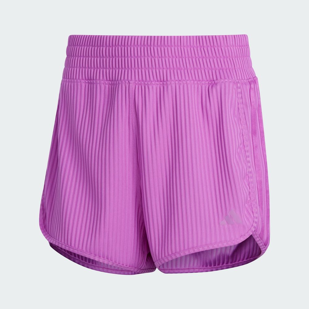 Foto 3 | Shorts Pacer All Gym Seasonal Rib Corte Alto 3 Franjas Adidas Violeta Mujer