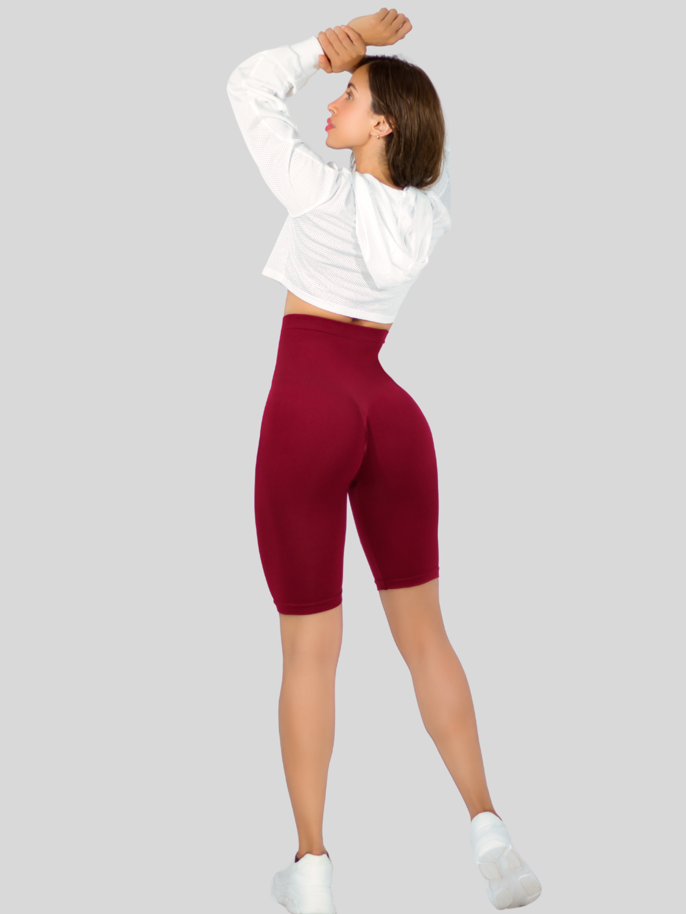 Foto 4 | Short de Mujer de Tiro Extraalto Sh-048-2 Vino