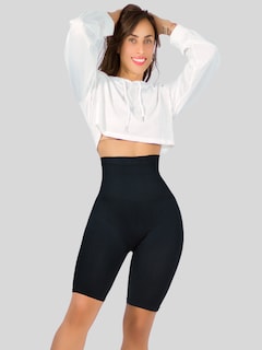 Foto 3 | Short Deportivo o Casual de Tiro Extra Alto Estilo Push Up Negro para Mujer