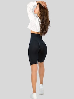 Foto 4 | Short Deportivo o Casual de Tiro Extra Alto Estilo Push Up Negro para Mujer