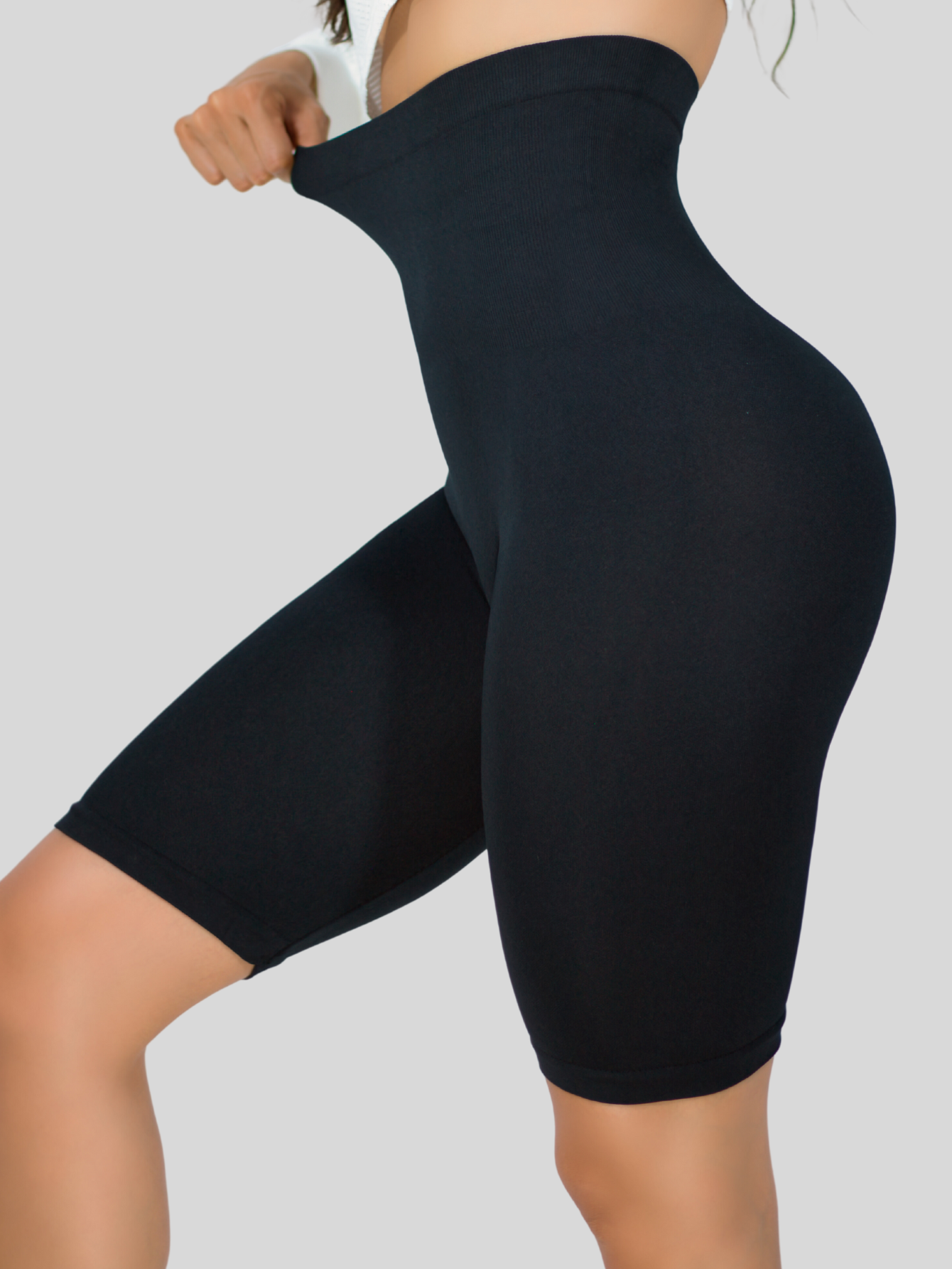 Foto 7 pulgar | Short Deportivo o Casual de Tiro Extra Alto Estilo Push Up Negro para Mujer