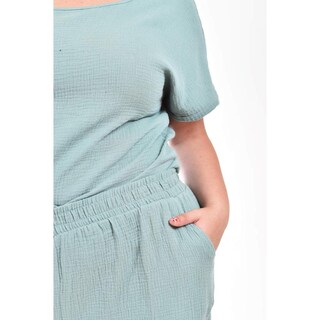 Foto 4 | Set De Algodon 2 Piezas Roman Fashion /tallas Extras, 008 (verde) Verde