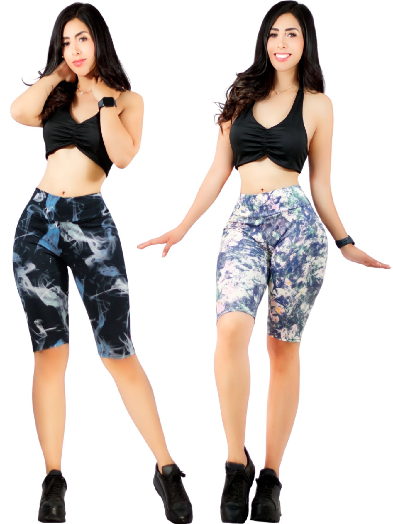 Set De 2 Biker Short Mujer Shores Sh-039-2-px2-d3/d4 Deportivos Dama Chores Gym $339