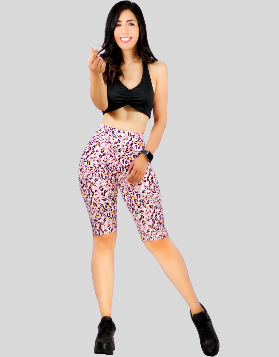 Foto 3 pulgar | Biker Short Mujer Shores Sh-039-2-d5 Color Verde Deportivos Dama Chores Gym