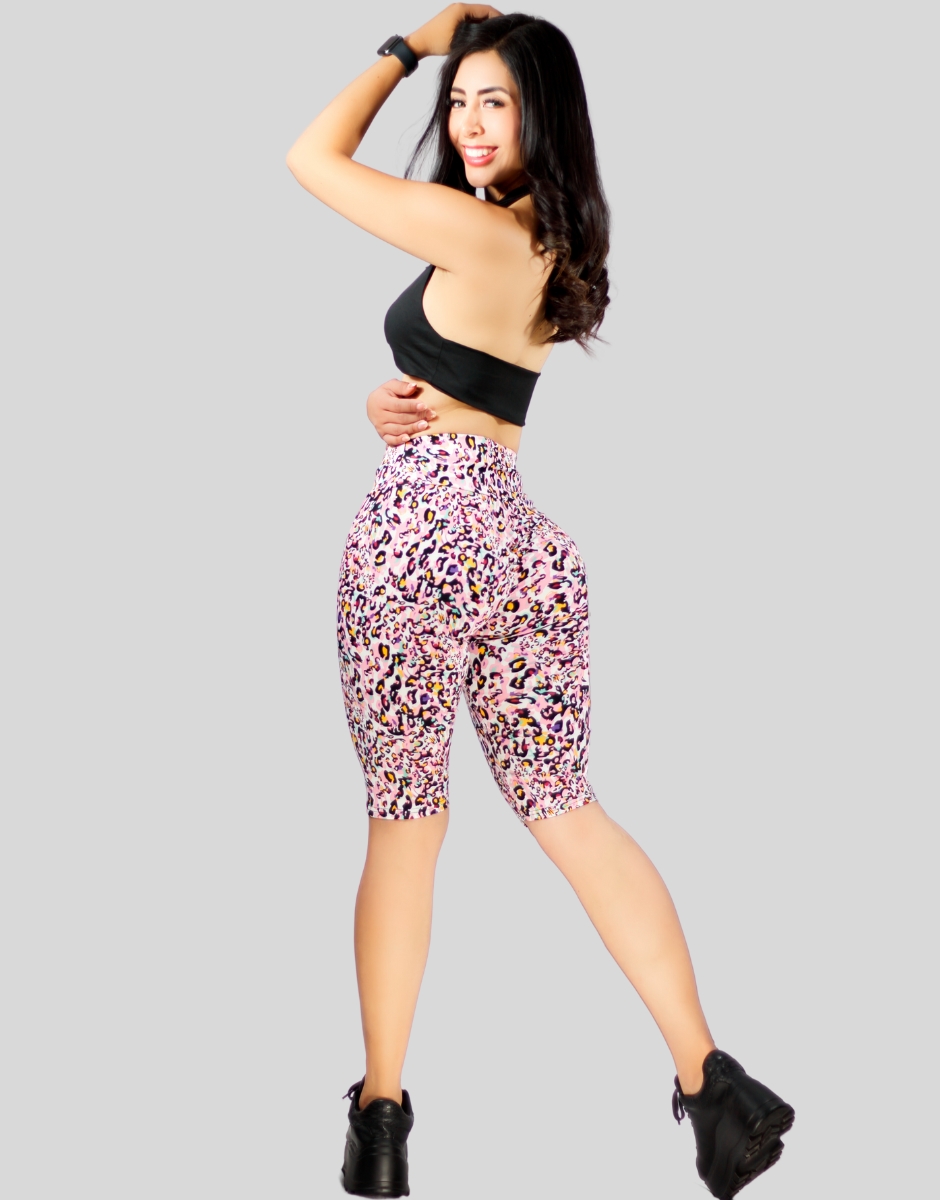 Foto 5 pulgar | Biker Short Mujer Shores Sh-039-2-d5 Color Verde Deportivos Dama Chores Gym