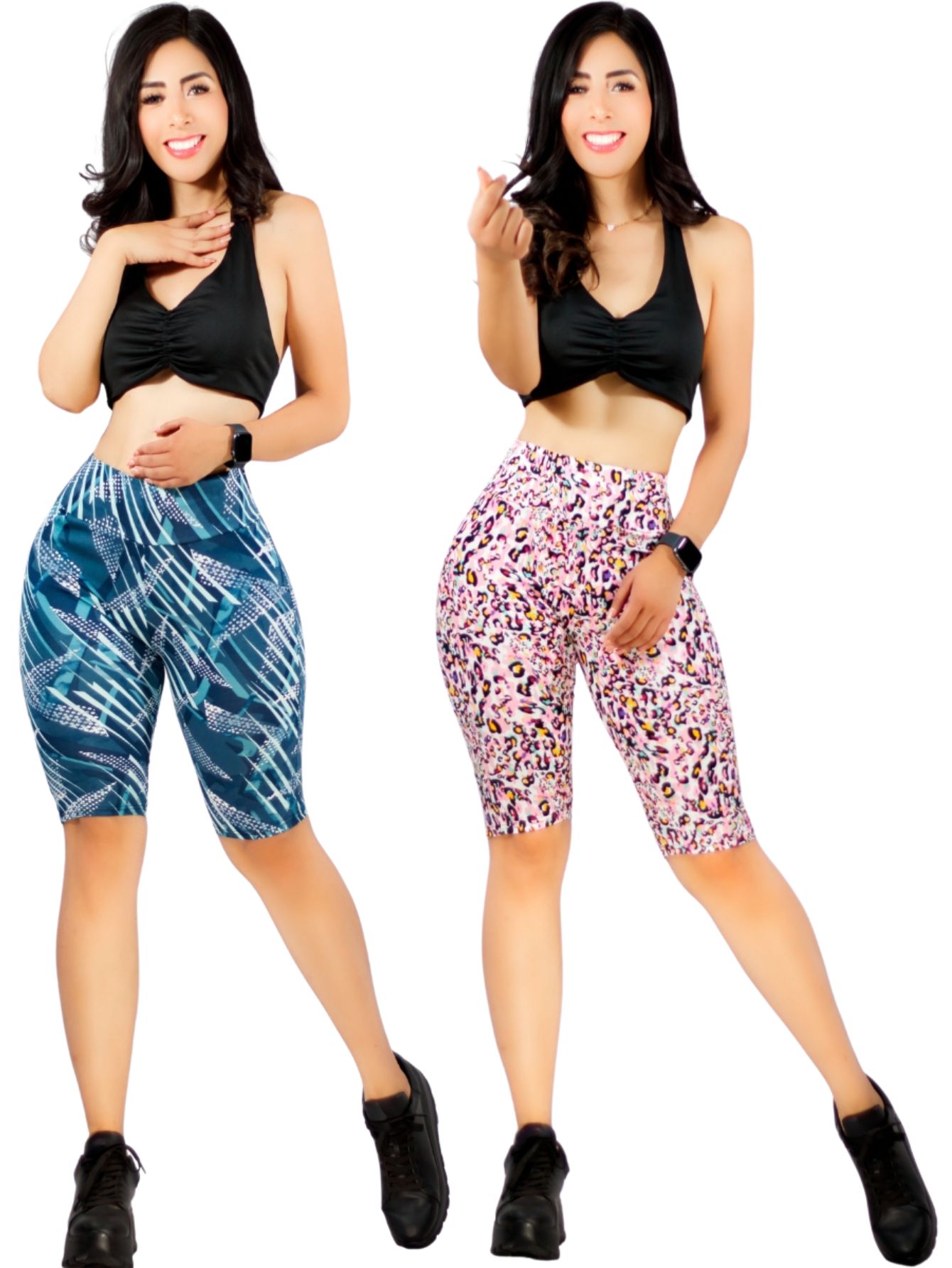 Set De 2 Biker Short Mujer Shores Sh-039-2-px2-d5/d6 Deportivos Dama Chores Gym $339
