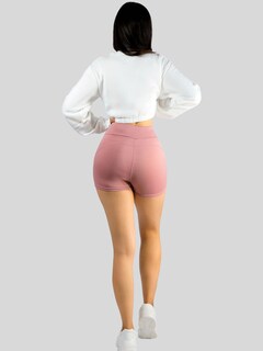Foto 4 | Short De Mujer Corto Deportivo Stretch Sh-052 Color Coral Con Costuras Visibles