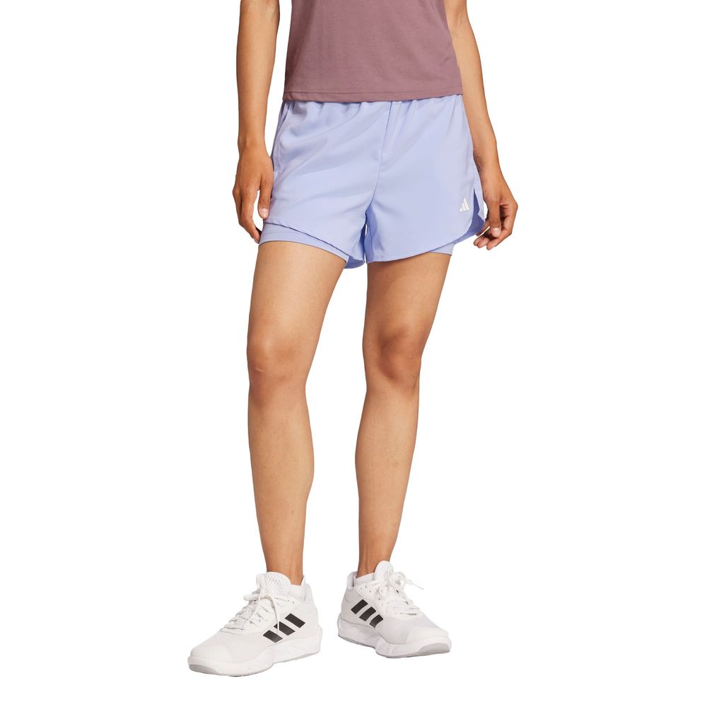 Foto 3 pulgar | Shorts Aeroready 2 En 1 Adidas Azul Mujer
