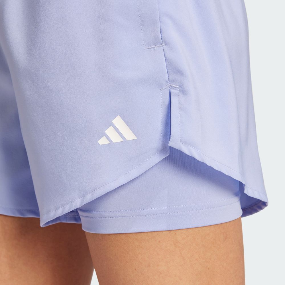 Foto 7 | Shorts Aeroready 2 En 1 Adidas Azul Mujer