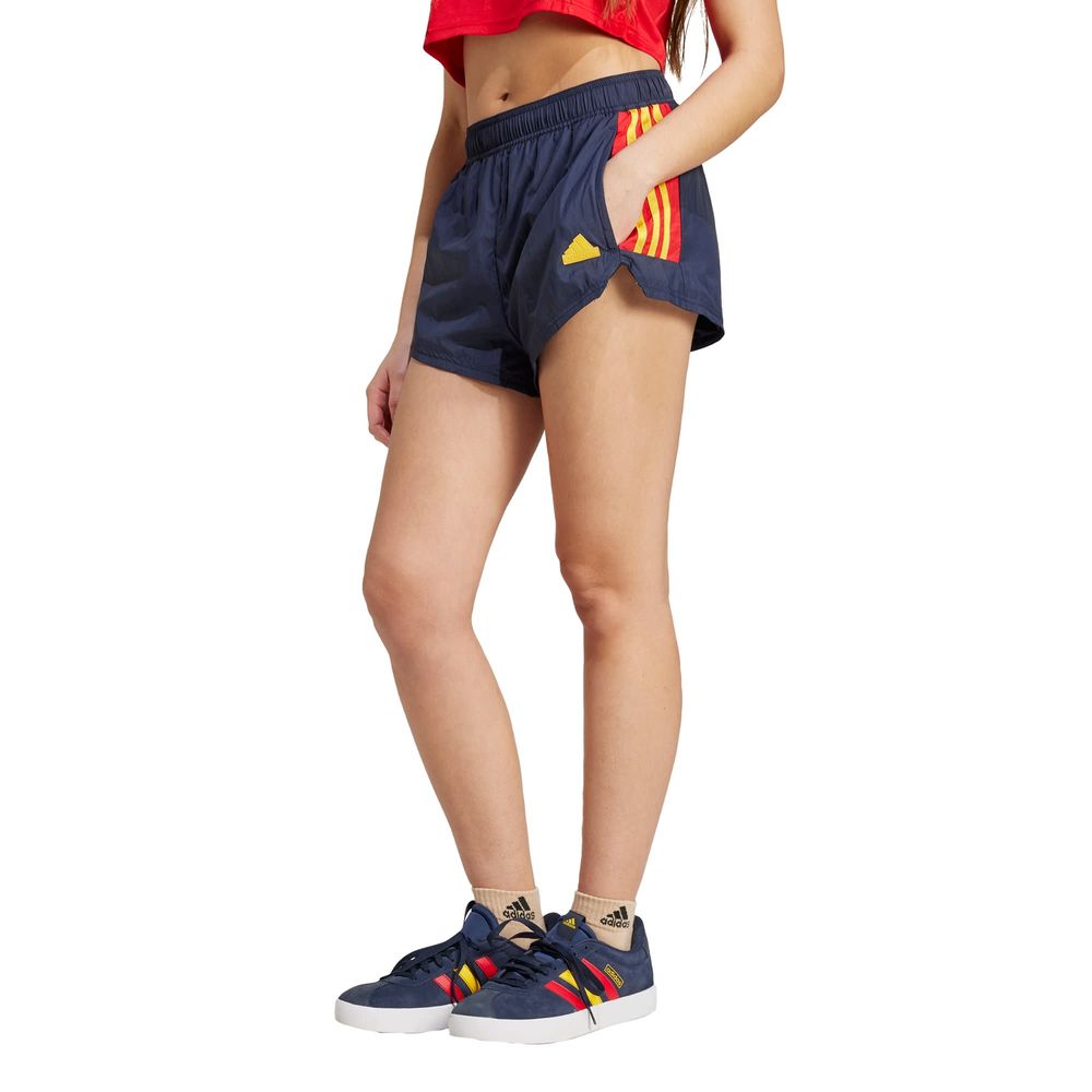 Foto 3 pulgar | Shorts Tiro Cut 3 Franjas Summer Adidas Azul Mujer