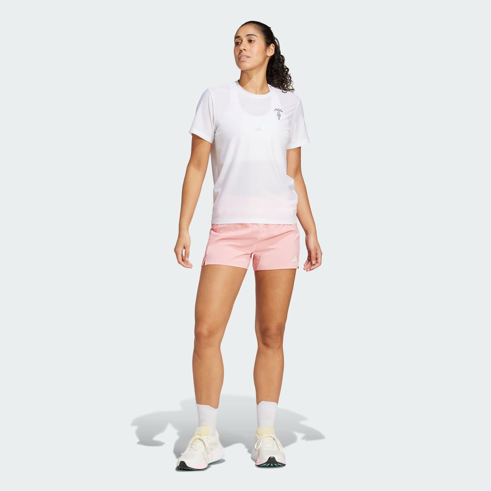 Foto 8 pulgar | Shorts Own The Run Adidas Rosa Mujer