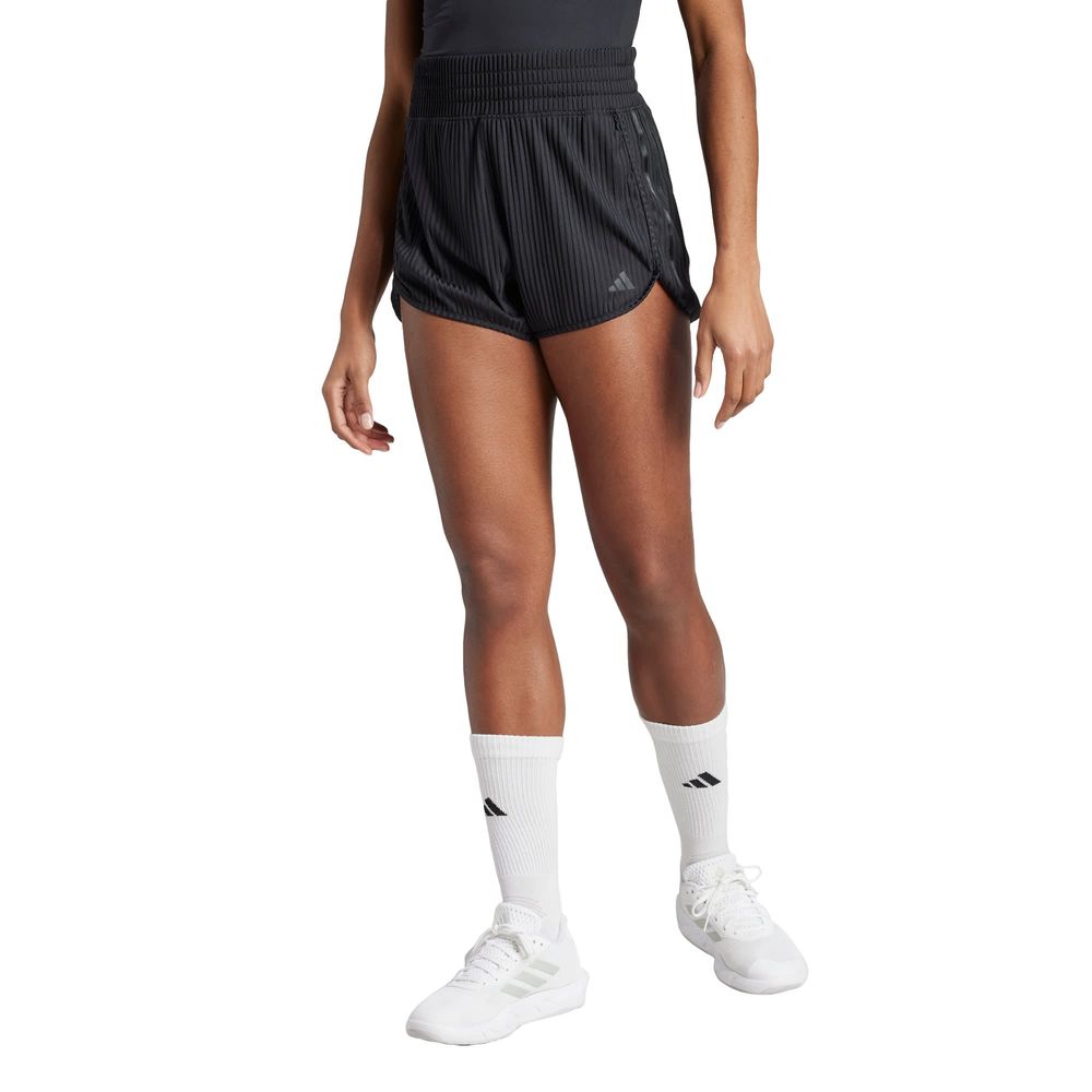 Foto 3 pulgar | Shorts Pacer All Gym Seasonal Rib Corte Alto 3 Franjas Adidas Negro Mujer