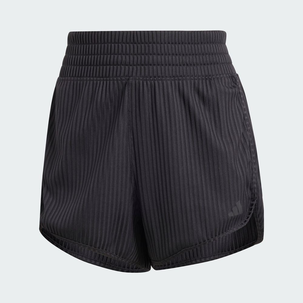 Foto 4 pulgar | Shorts Pacer All Gym Seasonal Rib Corte Alto 3 Franjas Adidas Negro Mujer