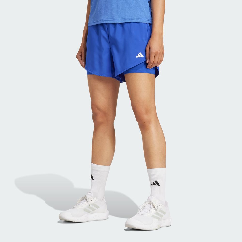 Foto 5 pulgar | Shorts Aeroready 2 En 1 Adidas Azul Mujer