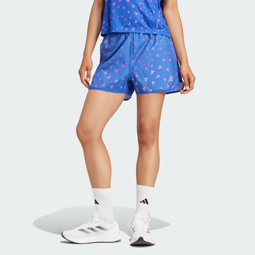 Foto 5 pulgar | Shorts Run It Aeroready Adidas Azul Mujer