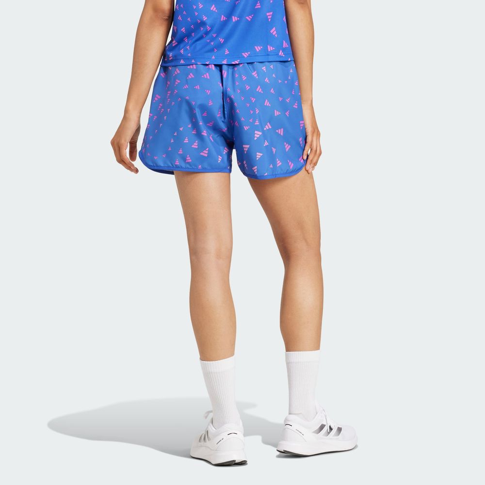 Foto 6 pulgar | Shorts Run It Aeroready Adidas Azul Mujer