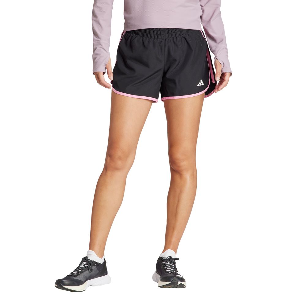 Foto 3 pulgar | Shorts De Running Marathon 20 Adidas Negro Mujer